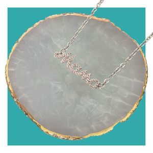 Mama Necklace Silver Plated Rhinestone Pendant & Cable Chain Layering Jewelry